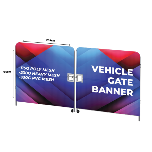 printed vehicle gate image for dimensions