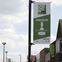 double sided print pvc lamp post banners