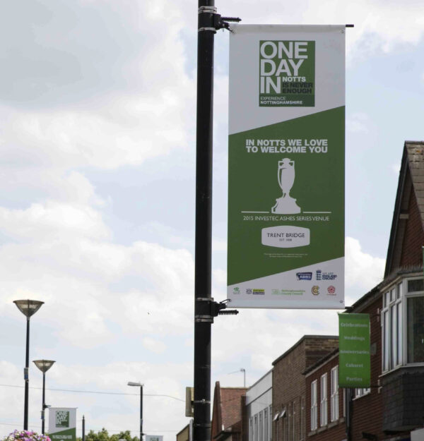 double sided print pvc lamp post banners